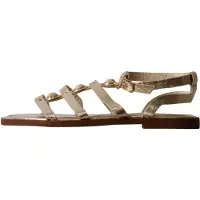 Super Mode Sandalias 'Flache Riemchensandalen von Joalice' oro