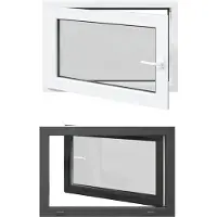 vidaXL Ventana oscilante y pivotante para sótano, modelo RISOR, 90 x 70 cm