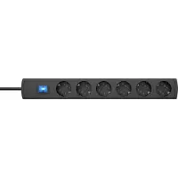 Heinrich Kopp Tira de enchufes Kopp con interruptor, 6 enchufes, color antracita, con toma de tierra, modelo 234305012 (234305012)