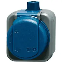 ABB BJ APWD, enchufe Duro 2000, WDI, Schuko 2300EWDI, con tapa abatible, 2 polos