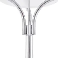 LUCANDE Lámpara de pie Christo, altura 160 cm, cromada/blanca, cristal