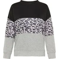 FELIPA Sudadera 'Fashion Look' gris / gris moteado / negro