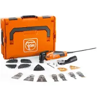 Fein MM 500 Plus Top Herramienta multifunción 350 W Starlock Plus ( 72296770000 ) + juego de accesorios de 31 piezas + L-Boxx
