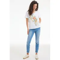 DIDI T-shirt Famous White Rising Sun Panel Talla: 44 | Camisetas de Seda Outlet | Mujer | Blanco