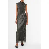 French Connection Tamy Lurex Plisse Maxi Skirt Black Gold Talla: XL | Faldas Maxi Outlet | Mujer | Negro