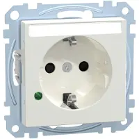 Merten SCHUKO - Enchufe 16A MEG2305-0319, termoplástico, polarizado, blanco. Protección contra sobretensiones. Modelo: MEG23. Referencia: MEG2305-0319 (MEG2305-0319)