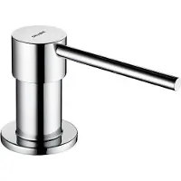 Delabie , dispensador de jabón, modelo recto, con cartucho, depósito de jabón de 1 litro, acero inoxidable.