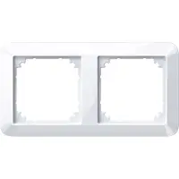 Merten , marco de 1 vía, doble, color blanco brillante, referencia 389225