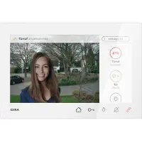 Gira Wohnungsstation Video, AP 7, sistema de comunicación por video para puertas, pantalla táctil, color blanco puro, 1 unidad.