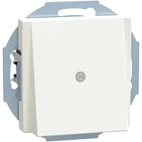 Merten Placa central para instalaciones eléctricas, modelo 296319, color blanco polar brillante, sistema M