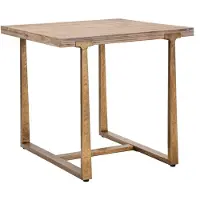 Mauro Ferretti Mesa de comedor cuadrada moderna Ankara, de madera y metal. Diseño sencillo y llamativo. Estilo moderno. 142814000Q