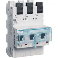 Hager Interruptor SLS de 3 polos, 63A, modelo HTS363C, para carril guía, sistema QuickConnect
