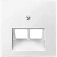Merten Placa central para interruptores UAE, doble, modelo 298019, color blanco polar, sistema M