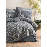 L'essentiel Maison L'Essentiel, Juego de sábanas para cama King-Size (FR), color antracita, tejido de algodón ranforce, 240 x 220 cm