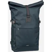 Sandqvist - Ciclismo urbano - Icon Rolltop Backpack M Navy de Cuero - Azul marino
