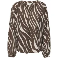 ONLY Blusa 'JDYHolly' marfil / marrón oscuro
