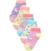 Next Calcetines 'Einhorn' amarillo / gris moteado / lavanda / rosa claro / blanco cáscara de huevo