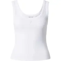 GUESS para mujer. W6YP51K4539 Top de tirantes con logo blanco (L), Casual, Algodón, Sin mangas / Tirantes, outlet 2026.