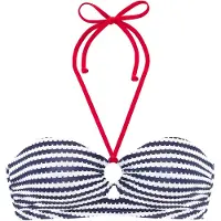 s.Oliver Top de bikini navy / rojo oscuro / blanco