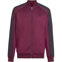 Adidas Originals Sudadera con cremallera 'SST' borgoña / negro