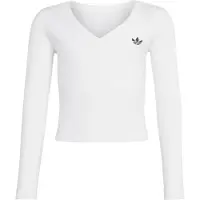Adidas Originals Camiseta 'SLIM MINI RIB WRAP LONGSLEEVE' negro / blanco