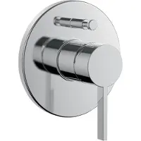 Laufen , grifo para bañera, modelo Kartell, para montaje en pared Simibox, con selector para ducha de mano, acabado cromado, 1 unidad.