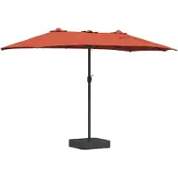 Syfax Sombrilla de jardín Terracota 385 x 209 x 244 cm