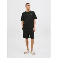 Jack & Jones Pijama corto 'JACEVEREST' negro / blanco