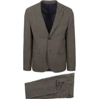 Suitable Strato Traje De Lana Pata De Gallo Ember Gold Gris Marrón talla