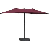 Syfax Sombrilla de jardín Rojo Burdeos 385 x 209 x 244 cm