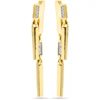 Luxenter Pendientes 'Onca' oro / transparente