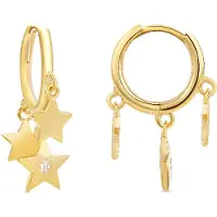 Luxenter Pendientes 'Estrella' oro