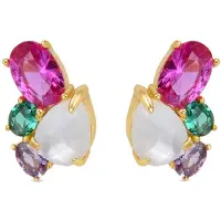 Luxenter Pendientes 'Zafi' oro / mezcla de colores