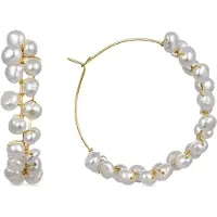 Luxenter Pendientes 'Milba' blanco perla