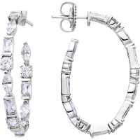 Luxenter Pendientes 'Grimchi' plata / transparente