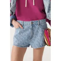 Ba&sh Short Mosley Lightusedblue Talla: L | Pantalones Cortos Outlet | Mujer | Azul