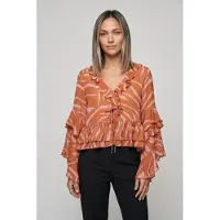 And Other Stories & Other Stories Zorro Blouse Brown Talla: 36 | Manga Larga Outlet | Mujer | Marrón