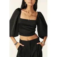 Ba&sh Top Doja Noir Talla: S | Blusas Outlet | Mujer