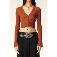 Ba&sh Cardigan Pusha Ecureuil Talla: M | Manga Larga Outlet | Mujer