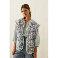Louise Misha Reversible Vest Andre Blue Summer Meadow Talla: L | Chaquetas Outlet | Mujer | Azul