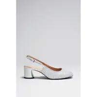 And Other Stories & Other Stories Hasel Block Heel Pump Silver Talla: 36 | Pumps Outlet | Mujer | Gris