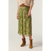 Ba&sh Jupe Raya Vert Talla: L | Faldas Midi Outlet | Mujer