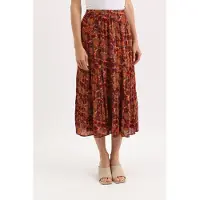 Ba&sh Jupe Pelliot Orange Talla: L | Faldas Midi Outlet | Mujer | Naranja