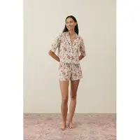 Louise Misha Pajamas Set Loumina Cream Rosa Festa Talla: L | Pantalones Cortos Outlet | Mujer | Blanco
