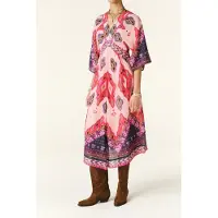 Ba&sh Robe Yin Rose Talla: XS | Vestidos Midi Outlet | Mujer | Rosa