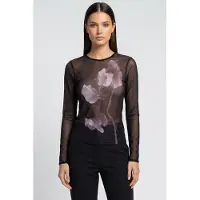 And Other Stories & Other Stories Solange Mesh Top Black Talla: XS | Manga Larga Outlet | Mujer | Negro