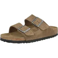 Birkenstock para mujer. 1032717 Sandalias de Piel Arizona (Ajuste Estrecho) marrón (37), Plano, Ante, Ninguno, Casual, outlet 20