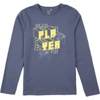 Name it Camiseta 'NKMVUX' navy / zafiro / amarillo limón
