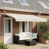 Prolenta Maison Exclusive: Toldo eléctrico con iluminación LED y sensor, dimensiones 6 x 3 metros