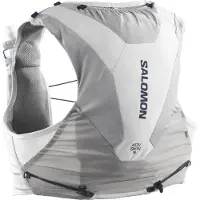Salomon - Mochilas y cinturones trail/running - Adv Skin 5 Set Alloy/Gray Violet - Talla XL - Blanco